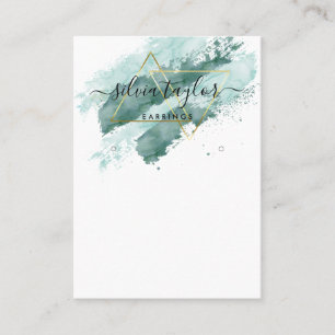 Typography earrings display holder jewellery business card