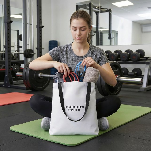 Typography funny  humour cute  fun  quote tote bag (Creator Uploaded)