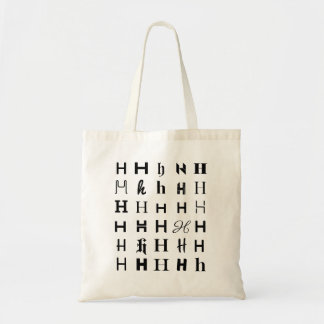 Typography H letter mosaic design Tote Bag