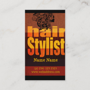 Typography Hairstylist Salon Appointment Card