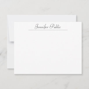 Typography Hand Script Name Text Minimalist Modern Card