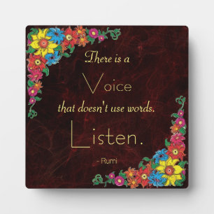 Typography - Inspirational Quote by Poet Rumi Plaque