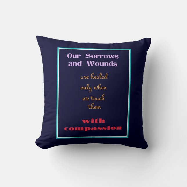 Typography - Inspirational Quote on Compassion Cushion (Front)
