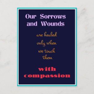 Typography - Inspirational Quote on Compassion Postcard