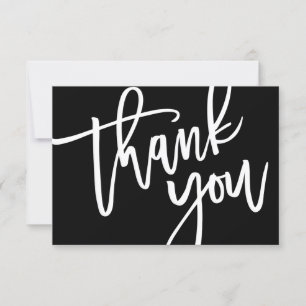 Typography, Lettering, Bridal Shower, Wedding Thank You Card