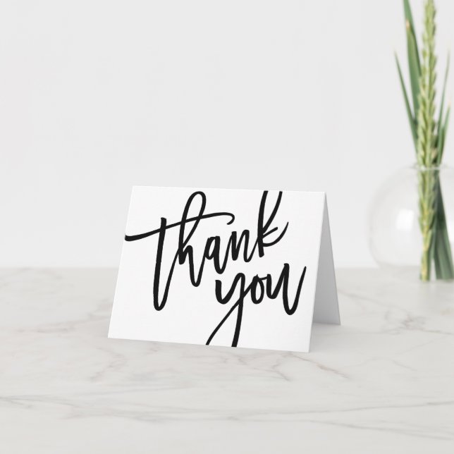Typography, Lettering, Bridal Shower, Wedding Thank You Card (Front)