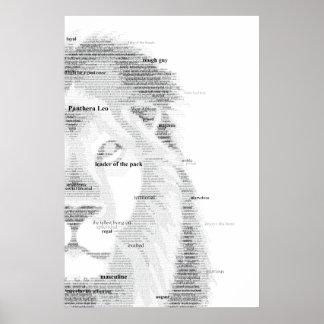 Typography Lion Poster