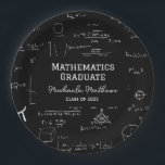 Typography Mathematics Class of 2023 Graduation Paper Plate<br><div class="desc">Great black and white math graduation paper plates for your celebration. Illustrated and designed by Patricia Alvarez.</div>