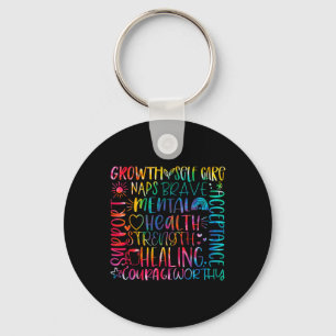 Typography Mental Health Awareness - Mental Health Key Ring