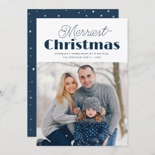 typography merriest christmas holiday card