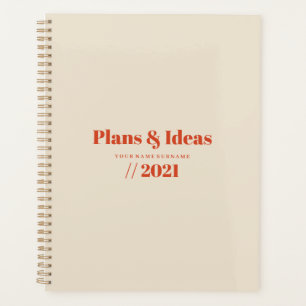 Typography Minimalist Planner Design