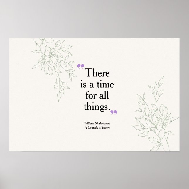 Typography Modern Elegant Quote Botanical Boho Poster (Front)