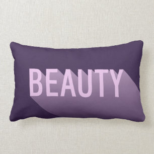 Typography Modern Lavender Purple Beauty Lumbar Cushion
