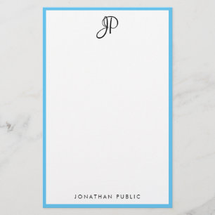 Typography Monogram Customisable Simple Template Stationery