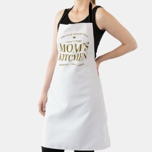 Typography Mum’s Kitchen Open 24 Hours Custom Apron