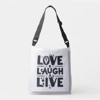 Typography of Love Laugh Live best gift for her