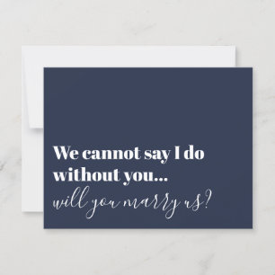 Typography Officiant Proposal Marry Us Invitation