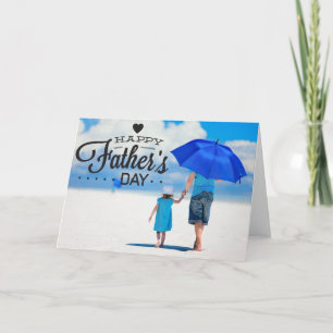 Typography Photo Template Happy Father's Day Card