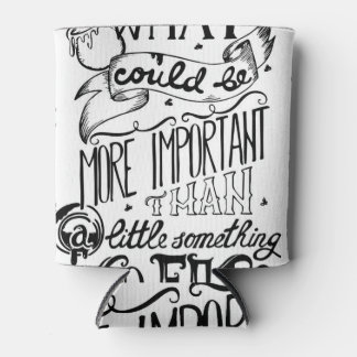 Typography poster with vintage quote. can cooler