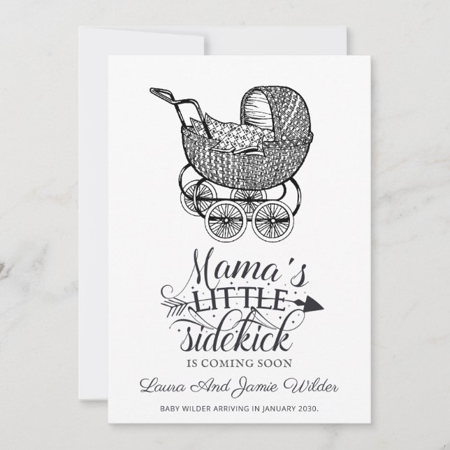 Typography Pregnancy Announcement (Front)