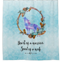 Typography Quote with a Watercolor Wolf Boho Style