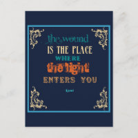 Typography Rumi Quote - The Wound