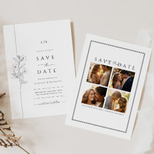 Typography Save the Date Wedding Invitation Photo