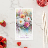 Typography Script Floral Custom Text Weddings
