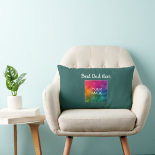 Typography Script Template Custom Best Dad Ever Lumbar Cushion