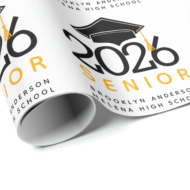 Typography Senior Class of 2021 Graduation   Wrapping Paper (Roll Corner)