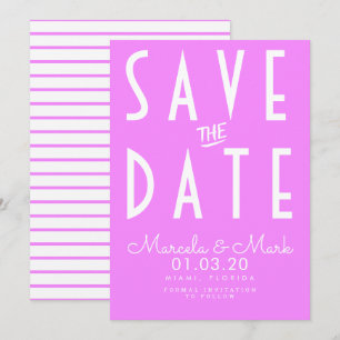 Typography Simple Bright Save The Dates Card