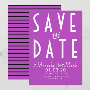 Typography Simple Bright Save The Dates Card
