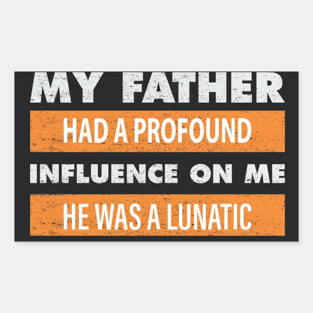Typography t-shirt design rectangular sticker (Front)