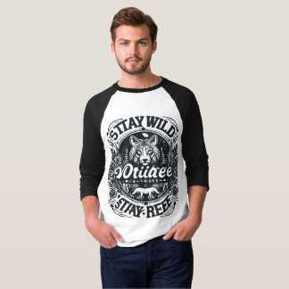 Typography T-Shirt, #Stay wild, stay free T-Shirt