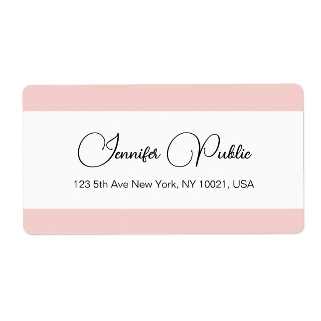 Typography Template Blush Pink White Shipping (Front)