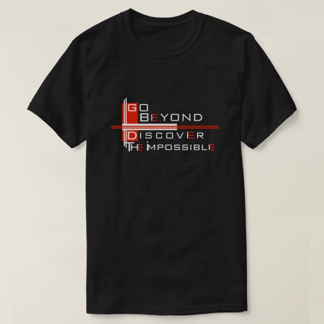 Typography Text Design With Stripes Pattern T-Shirt (Design Front)