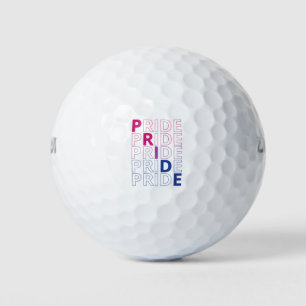 Typography Text LGBTQ Bisexual Pride Golf Balls