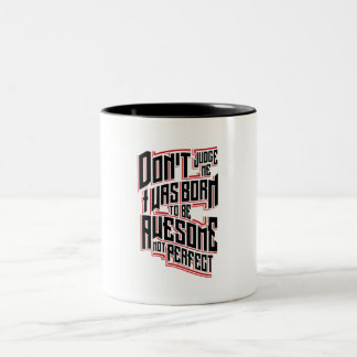 typography Two-Tone coffee mug