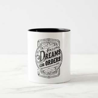 typography Two-Tone coffee mug