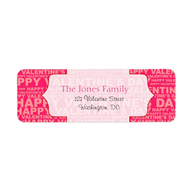 Typography Valentine's Day Stickers (Front)