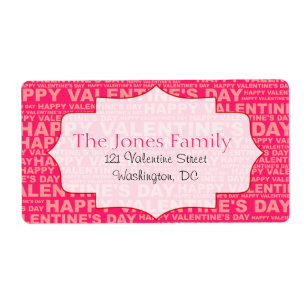 Typography Valentine's Day Stickers