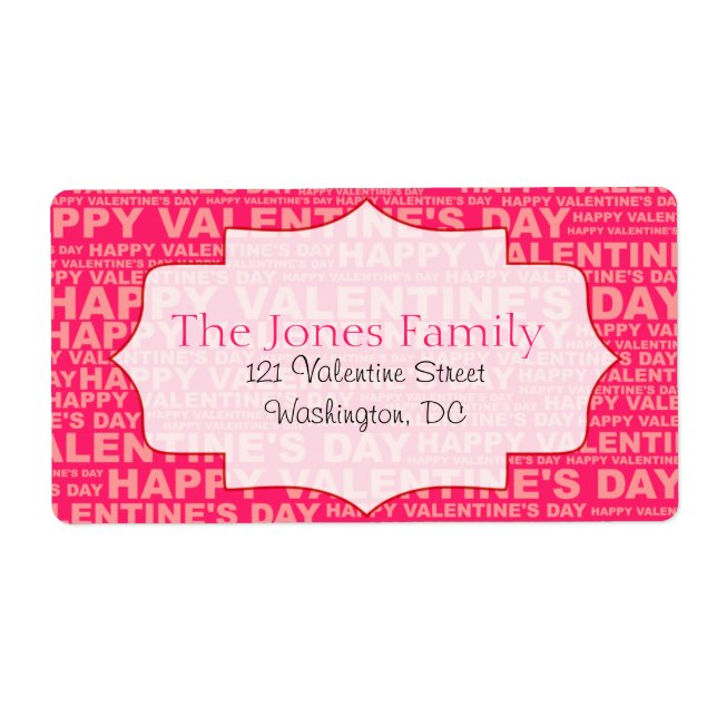 Typography Valentine's Day Stickers (Front)