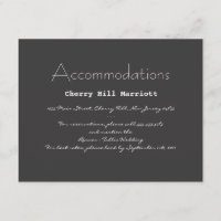 Typography Wedding Invitation Insert