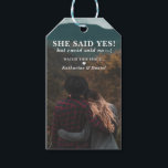 Typography Wedding Postponement Save The Date Gift Tags<br><div class="desc">Celebrate in style with these stylish and very trendy wedding save the date tags. This design is easy to personalize with your special event wording and your guests will be thrilled when they receive these fabulous tags.</div>