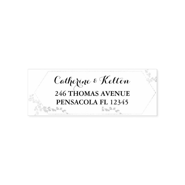 Typography Wedding Return Address Self-inking Stamp (Design)