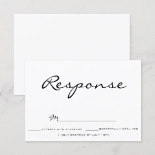 Typography Wedding rsvp Invitation