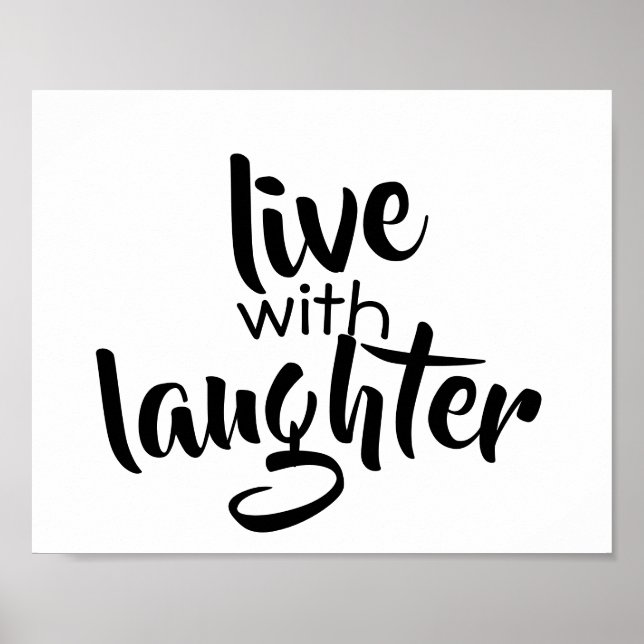 typography word art poster black and white (Front)