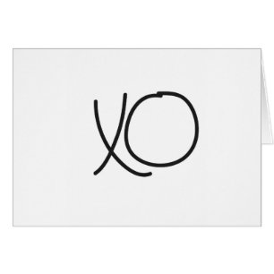 Typography XO hugs and kisses calligraphy