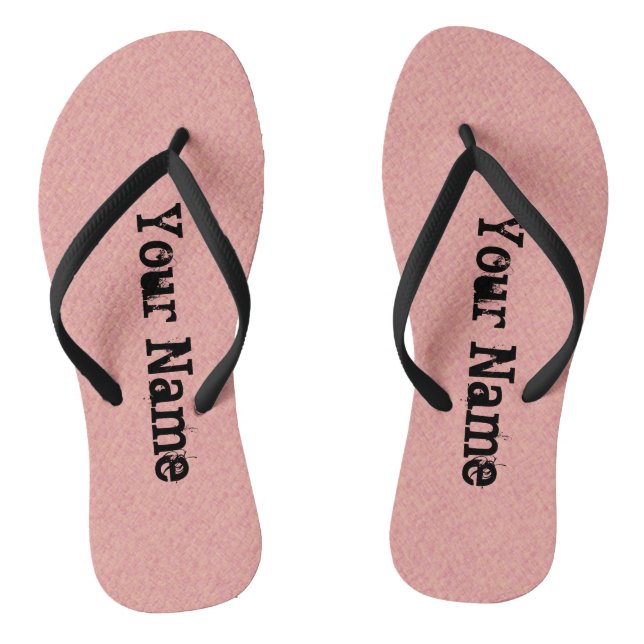 Typography Your Name on any Colour Thongs (Footbed)
