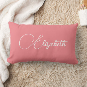 Typography Your Own Name Chic Carissma Colour Lumbar Cushion